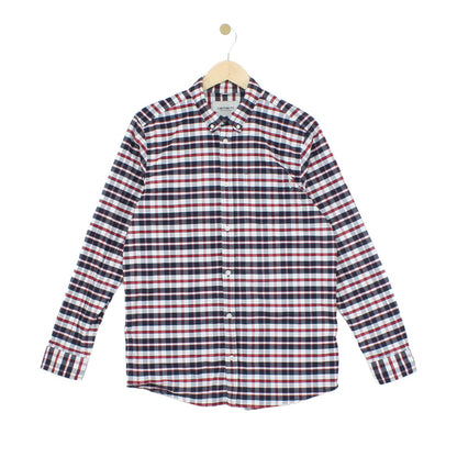 Mens Plaid Shirt Long Sleeve Button Up
