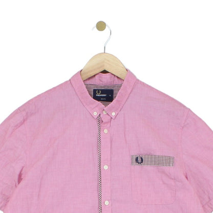 Mens Shirt Slim Fit Casual Short Sleeve Button Down