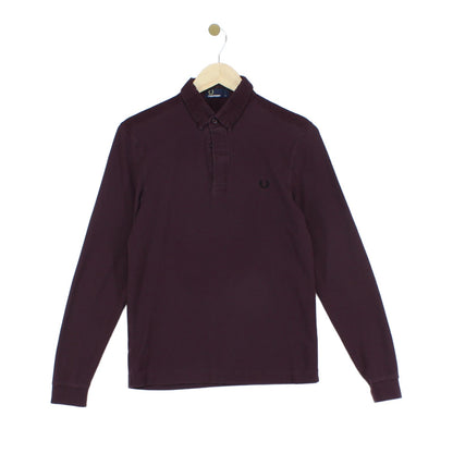 Mens Polo Shirt Long Sleeve Slim Fit