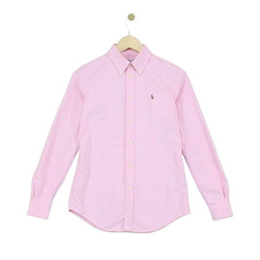 Womens Oxford Shirt Slim Fit Button Down Long Sleeve