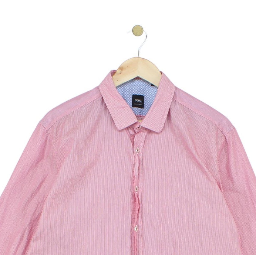Mens Striped Shirt Button Down Long Sleeve