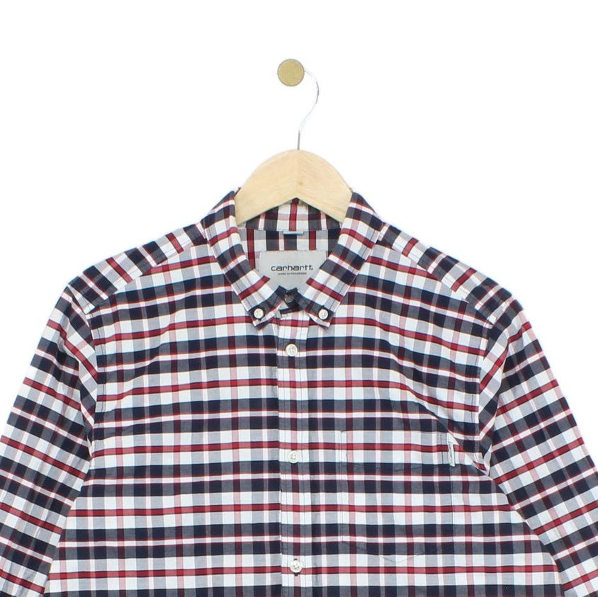 Mens Plaid Shirt Long Sleeve Button Up