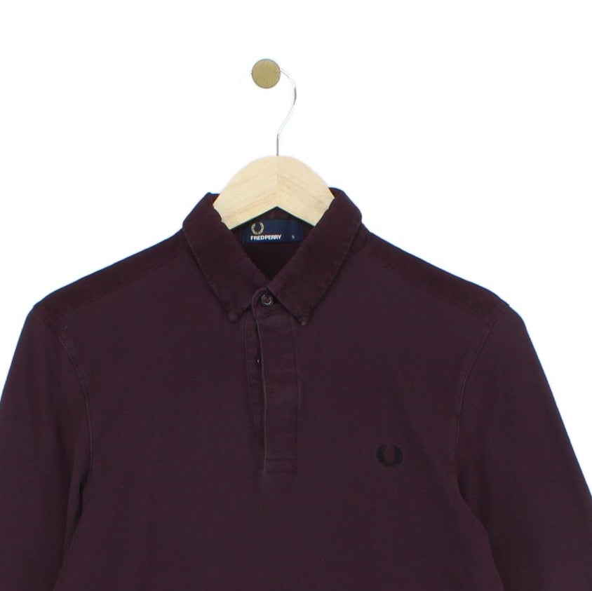Mens Polo Shirt Long Sleeve Slim Fit