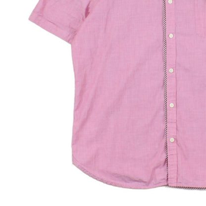 Mens Shirt Slim Fit Casual Short Sleeve Button Down