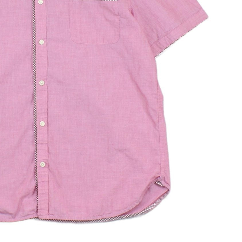 Mens Shirt Slim Fit Casual Short Sleeve Button Down