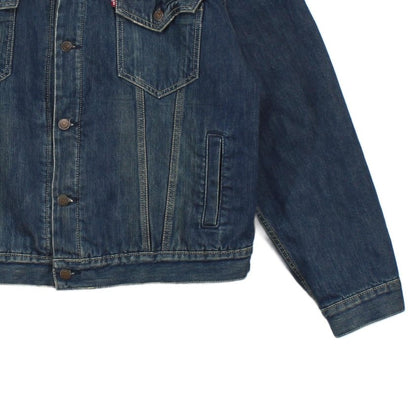 Mens Sherpa Denim Jacket Trucker Cotton