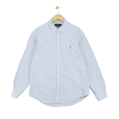 Mens Striped Shirt Slim Fit Button Down Long Sleeve