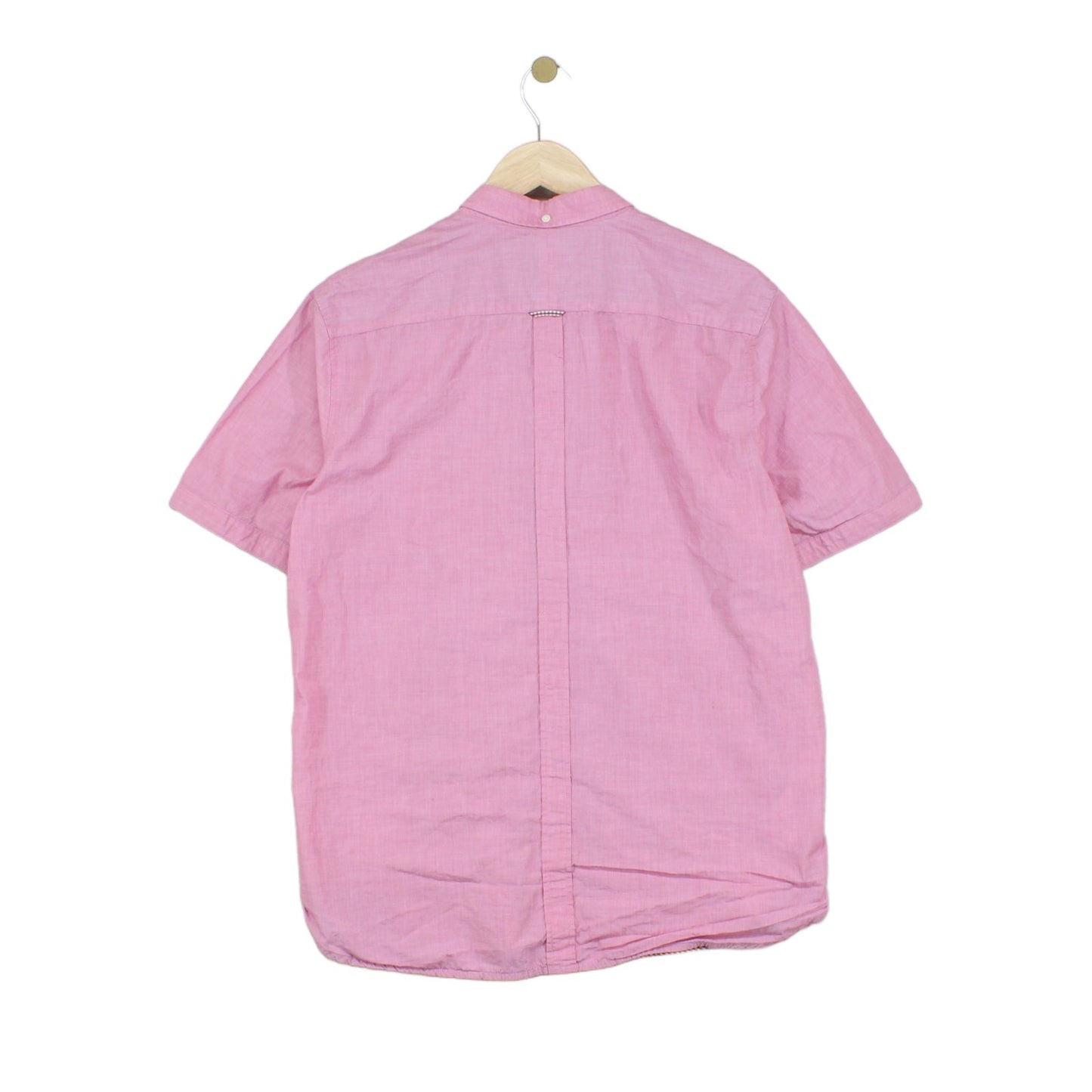 Mens Shirt Slim Fit Casual Short Sleeve Button Down