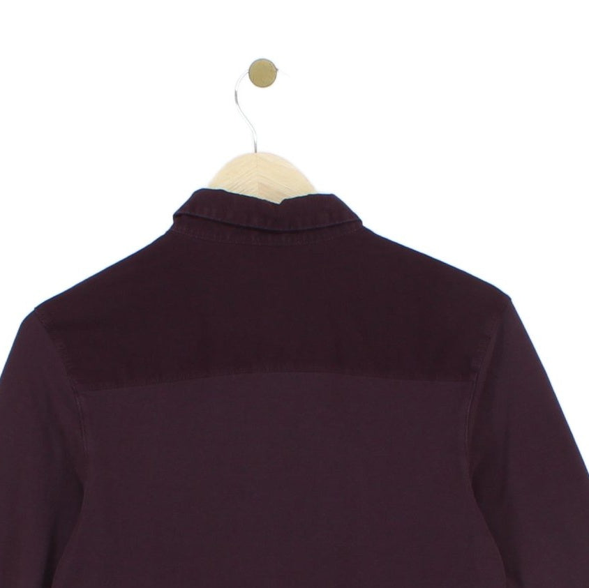 Mens Polo Shirt Long Sleeve Slim Fit