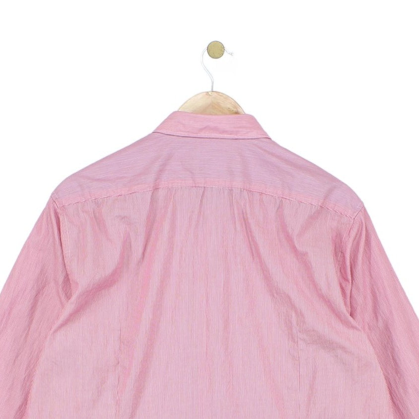 Mens Striped Shirt Button Down Long Sleeve
