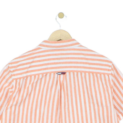 Mens Striped Shirt Relaxed Fit Short Sleeve