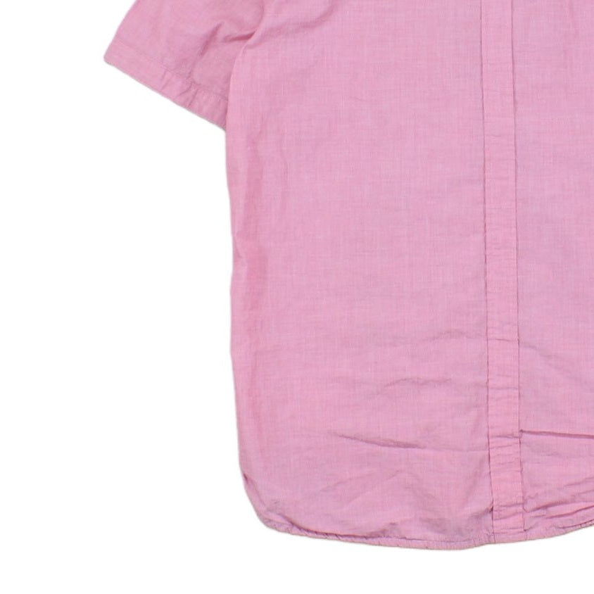 Mens Shirt Slim Fit Casual Short Sleeve Button Down