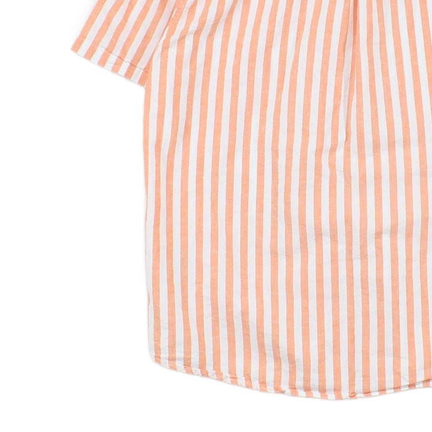 Mens Striped Shirt Relaxed Fit Short Sleeve