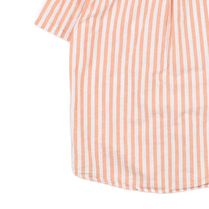 Mens Striped Shirt Relaxed Fit Short Sleeve