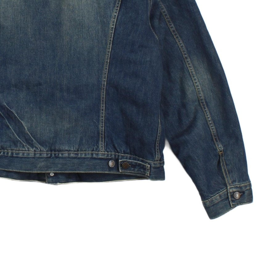 Mens Sherpa Denim Jacket Trucker Cotton