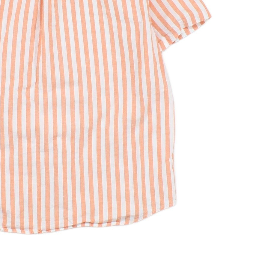 Mens Striped Shirt Relaxed Fit Short Sleeve