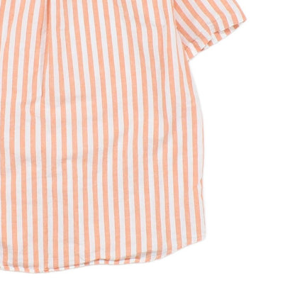 Mens Striped Shirt Relaxed Fit Short Sleeve