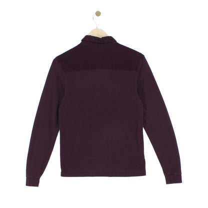 Mens Polo Shirt Long Sleeve Slim Fit