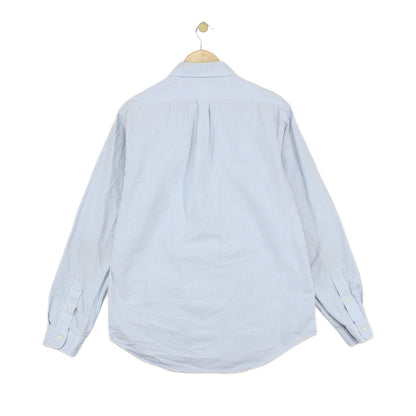 Mens Striped Shirt Slim Fit Button Down Long Sleeve