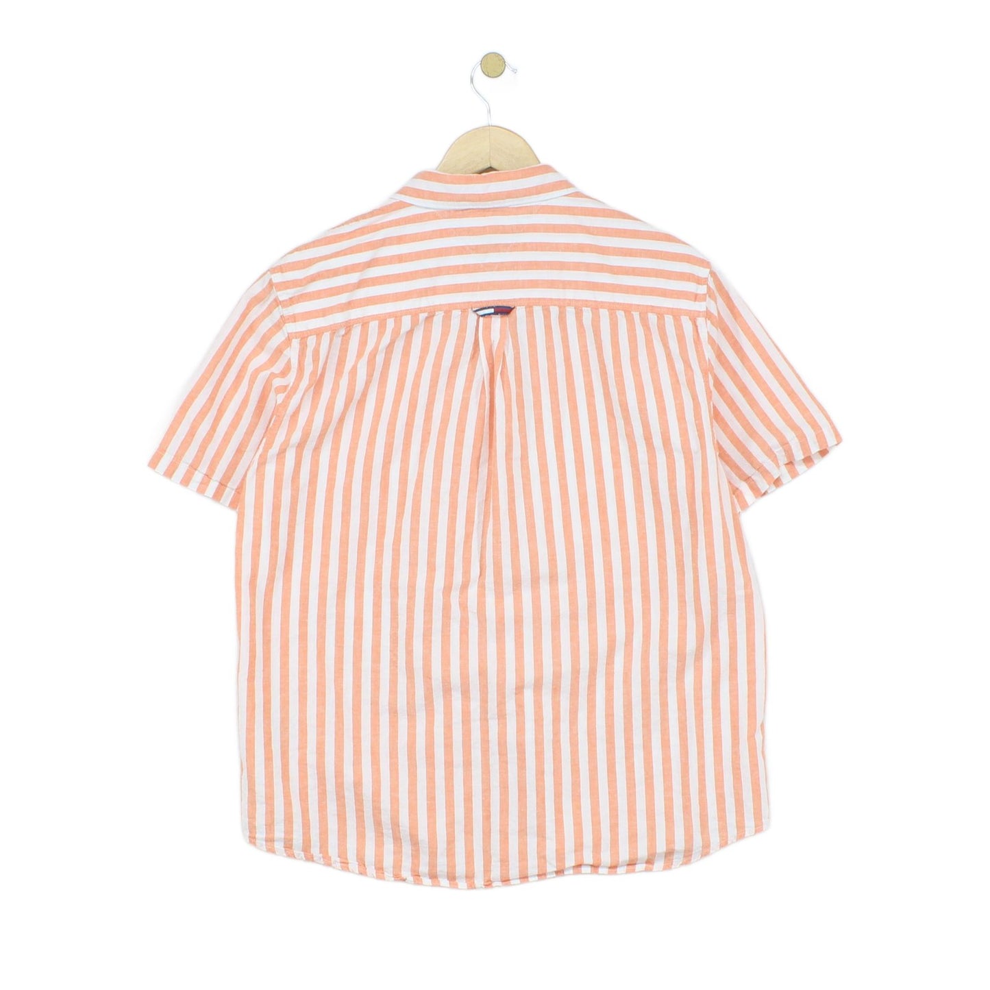Mens Striped Shirt Relaxed Fit Short Sleeve
