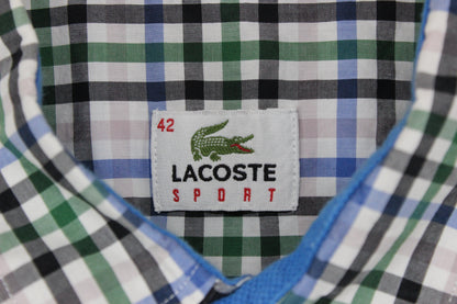 Mens Plaid Shirt Short Sleeve Button Up