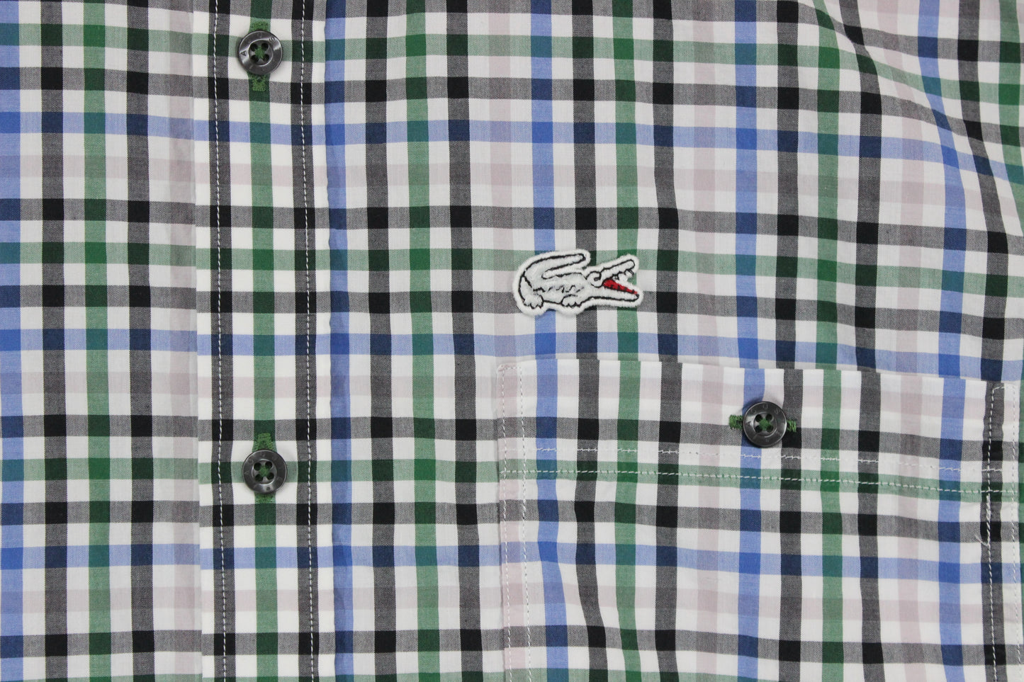 Mens Plaid Shirt Short Sleeve Button Up