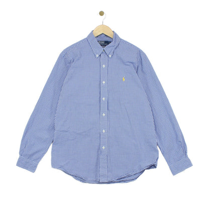 Mens Check Shirt Custom Fit Long Sleeve