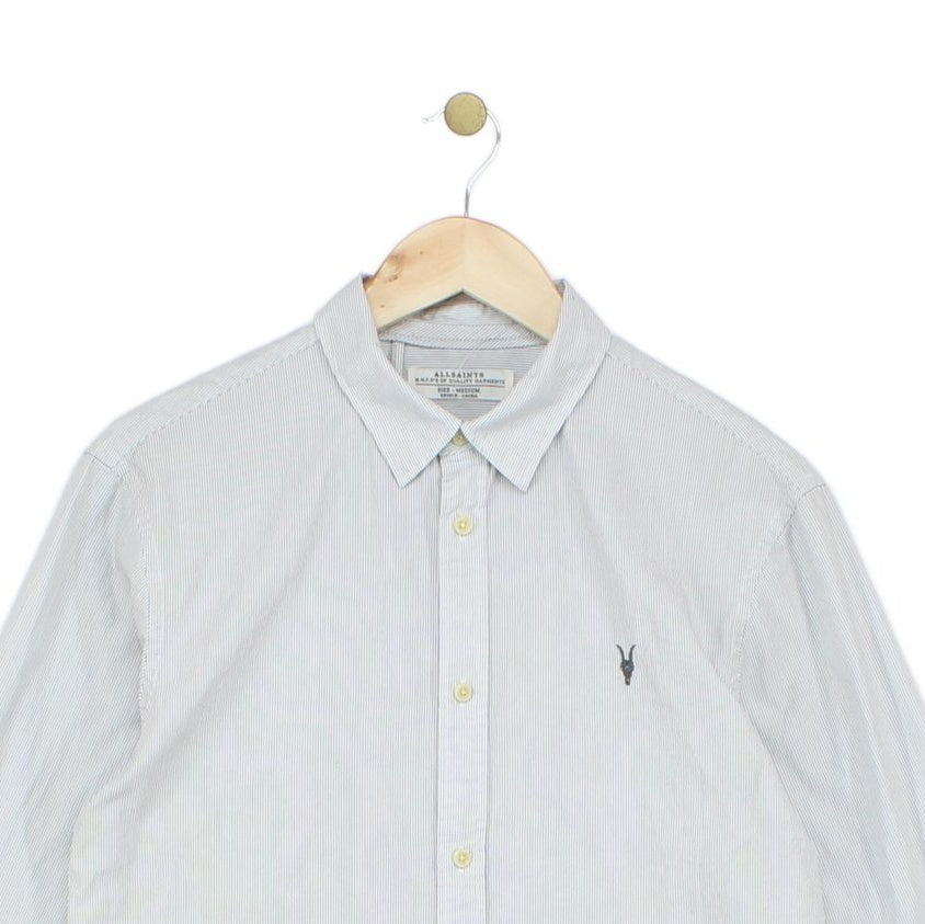 Mens Striped Shirt Long Sleeve Button Down