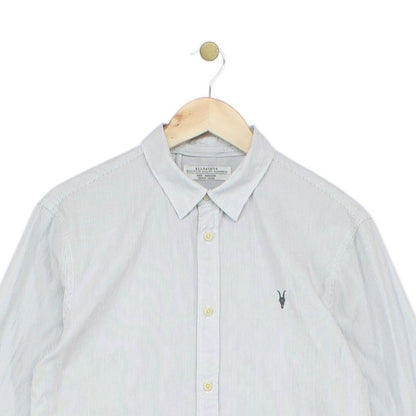Mens Striped Shirt Long Sleeve Button Down