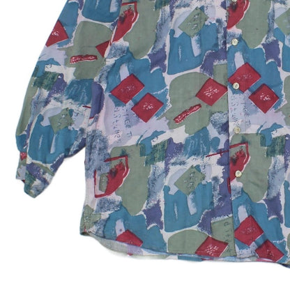 Mens Viscose Abstract Shirt Button Up