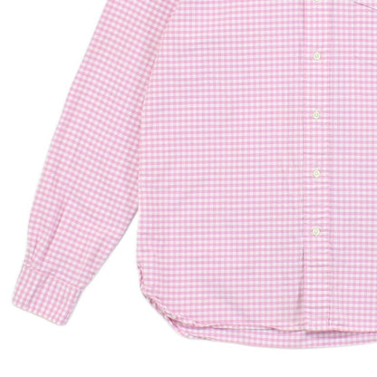 Mens Check Shirt Gingham Long Sleeve