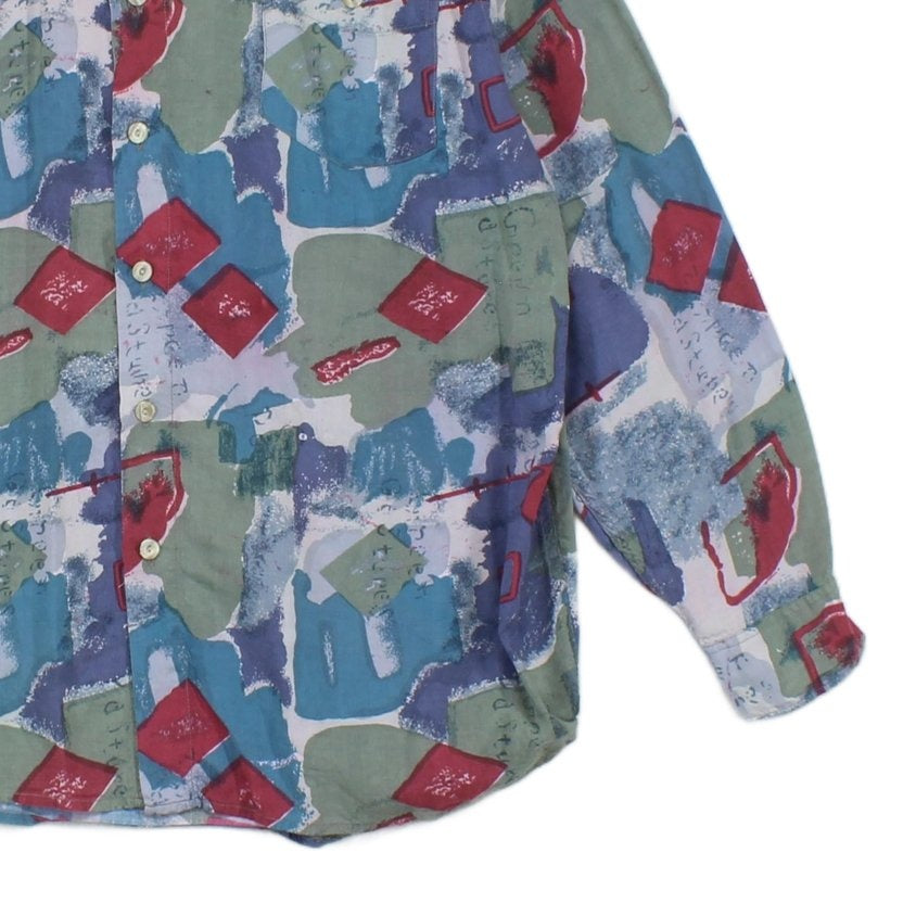 Mens Viscose Abstract Shirt Button Up