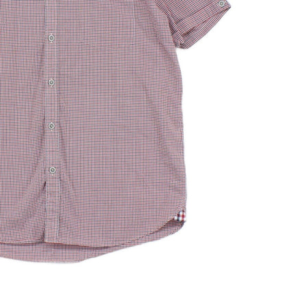 Mens Check Shirt Short Sleeve Summer