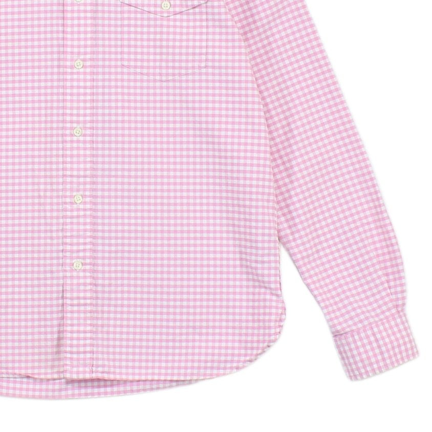 Mens Check Shirt Gingham Long Sleeve