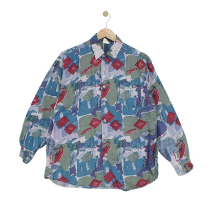 Mens Viscose Abstract Shirt Button Up