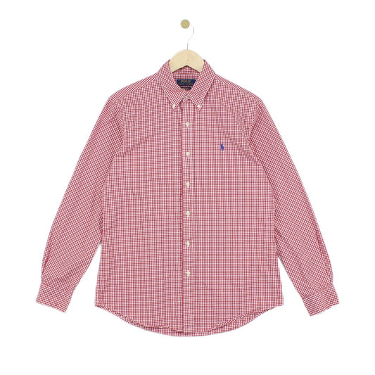 Mens Check Shirt Custom Fit Gingham Button Down