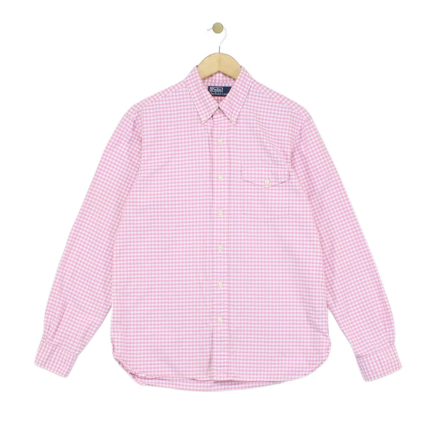 Mens Check Shirt Gingham Long Sleeve