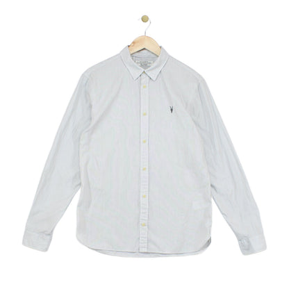 Mens Striped Shirt Long Sleeve Button Down