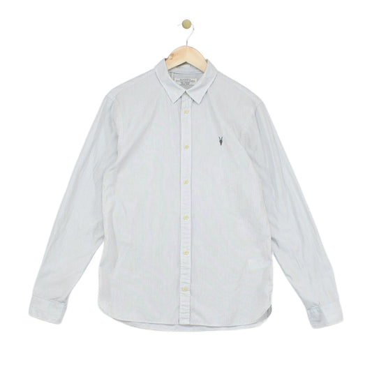 Mens Striped Shirt Long Sleeve Button Down