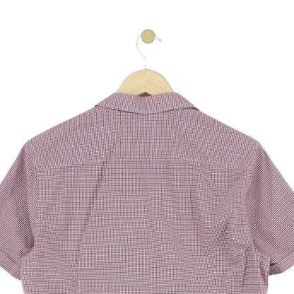Mens Check Shirt Short Sleeve Summer