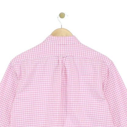 Mens Check Shirt Gingham Long Sleeve