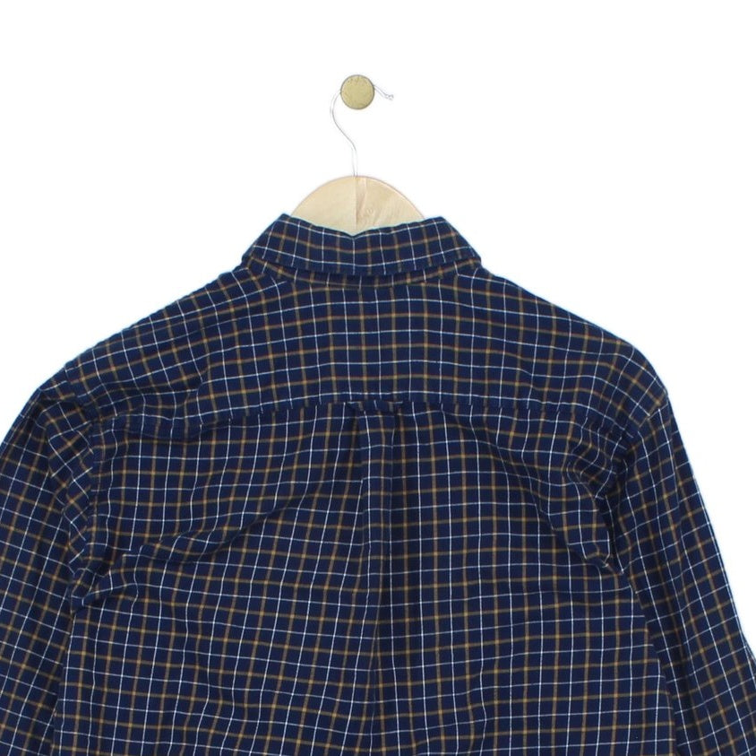 Mens Check Shirt Button Up Classic