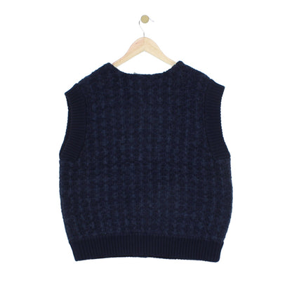 Womens Vest Cardigan Knit Sleeveless Cotton Alpaca