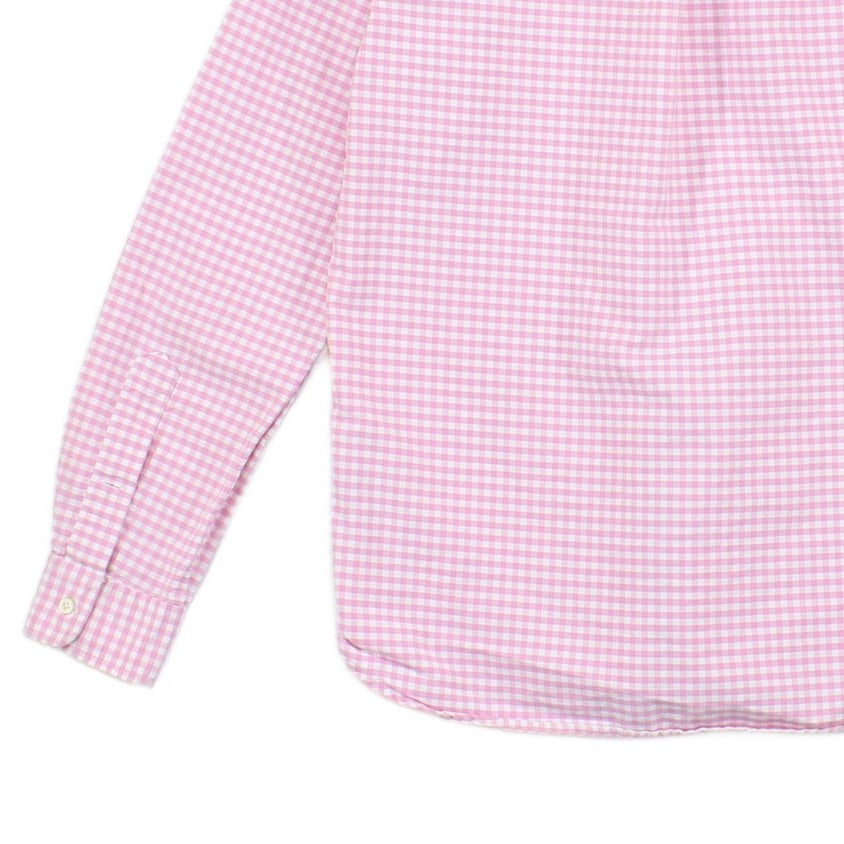 Mens Check Shirt Gingham Long Sleeve