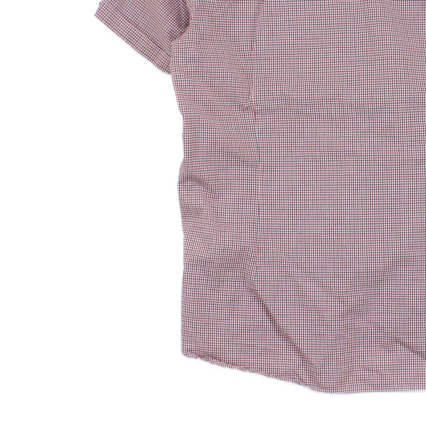 Mens Check Shirt Short Sleeve Summer