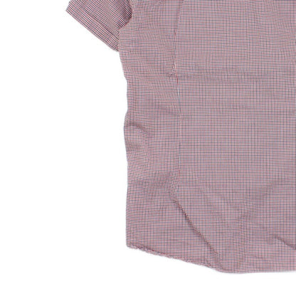 Mens Check Shirt Short Sleeve Summer