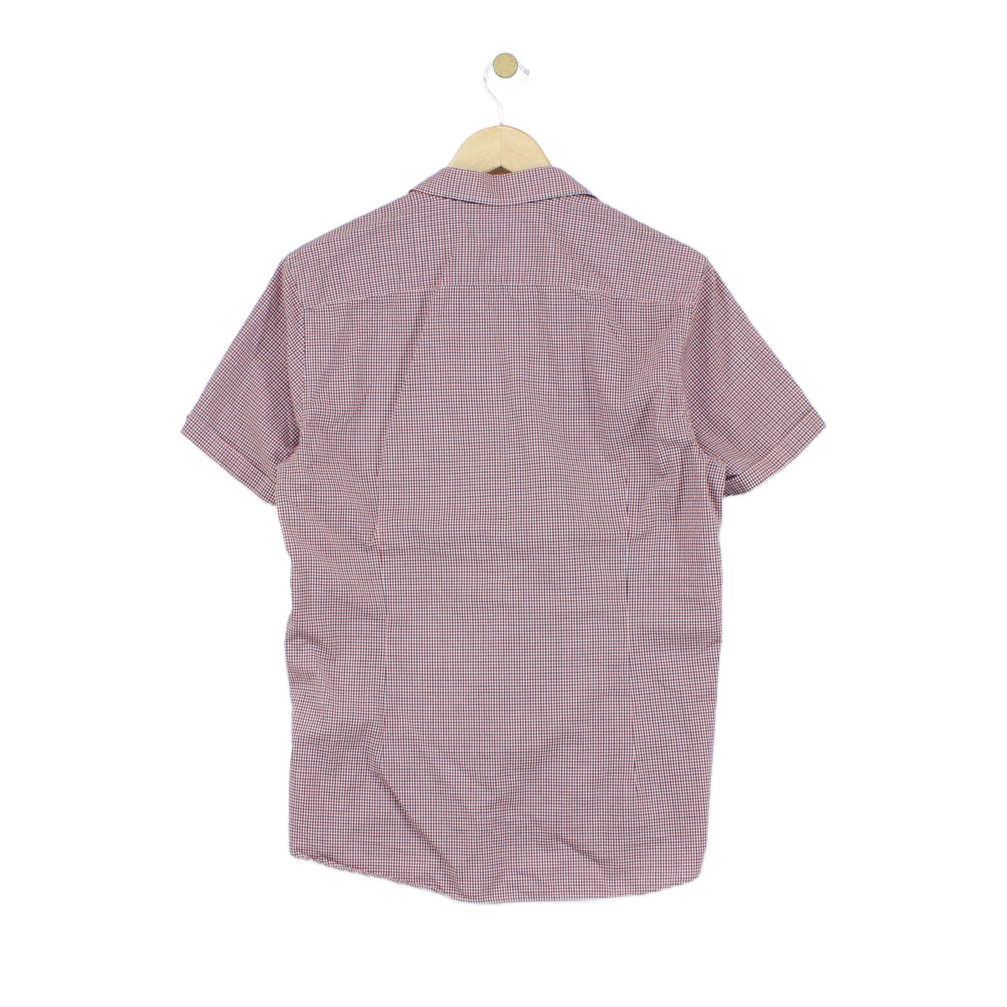 Mens Check Shirt Short Sleeve Summer
