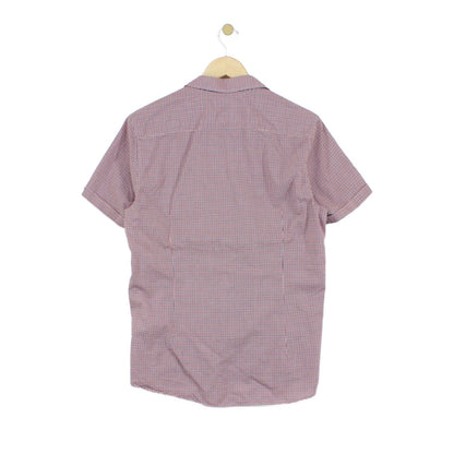 Mens Check Shirt Short Sleeve Summer