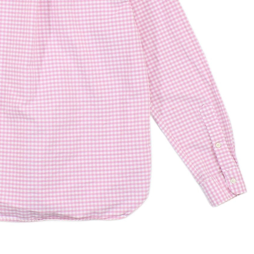 Mens Check Shirt Gingham Long Sleeve