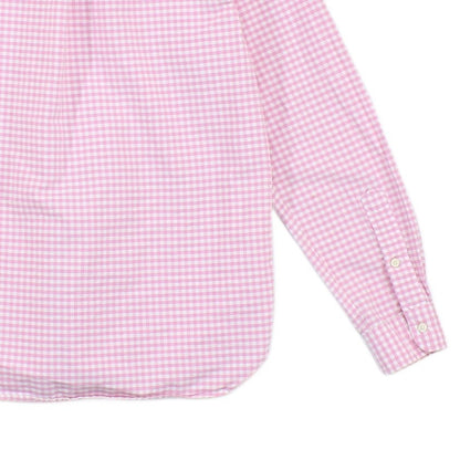 Mens Check Shirt Gingham Long Sleeve